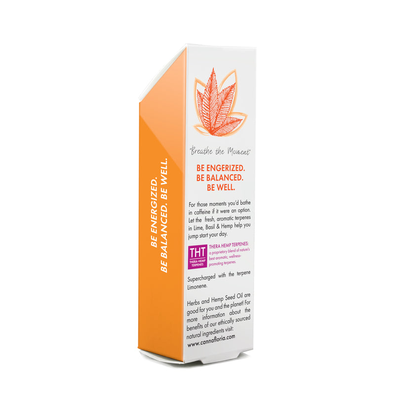 Cannafloria Be Energized Aromatherapy Roll-On Back of Box